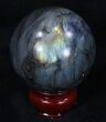 Flashy Labradorite Sphere - Great Color Play #32042-1